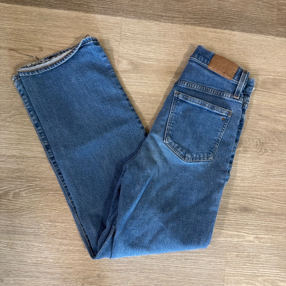 Madewell The Perfect Vintage Wide Leg Jean Womens 25 Blue High Rise Denim